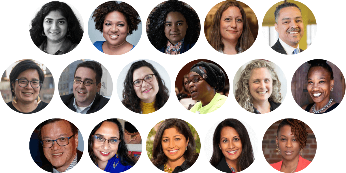 Headshot photos of the 16 members of Philanthropy Forward's Cohort 3.